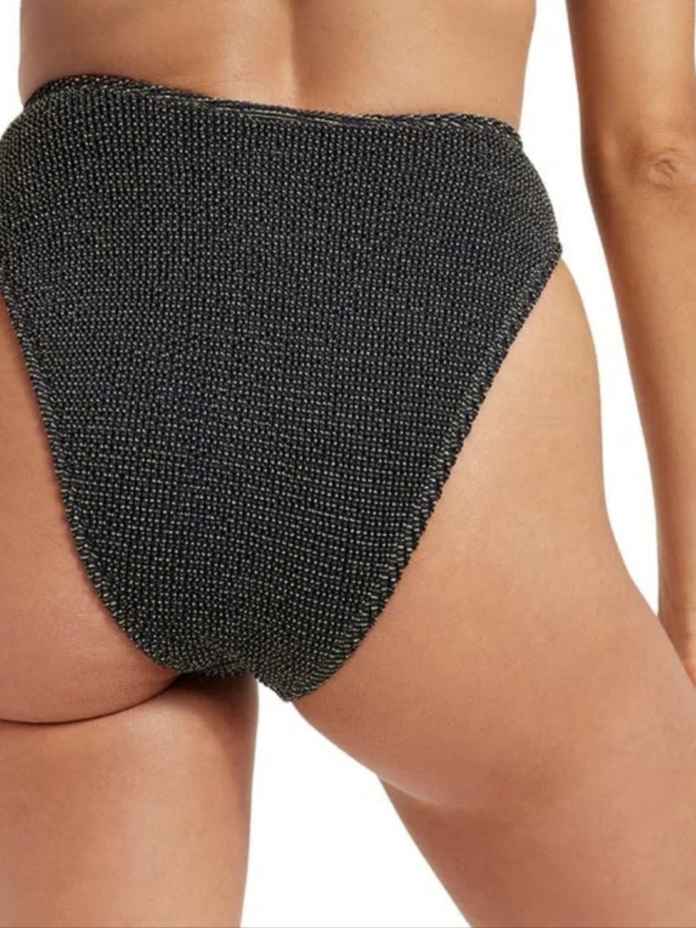 Good American Always Fits Good Waist Black and Gold Bikini Swim Bottoms NWT - Picture 3 of 9
